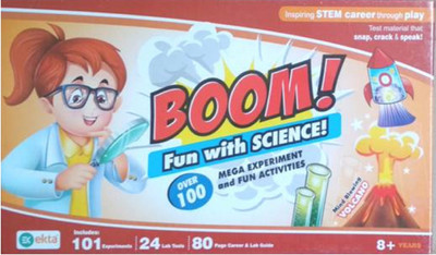 

P17 collection BOOM FUN WITH SCIENCE MEGA EXPERIMENT and FUN ACTIVITIES Board Game