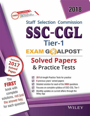 Wiley's Ssc-Cgl, Tier-1, Exam Goalpost, Solved Papers & Practice Tests, 2018(English, Paperback, unknown)