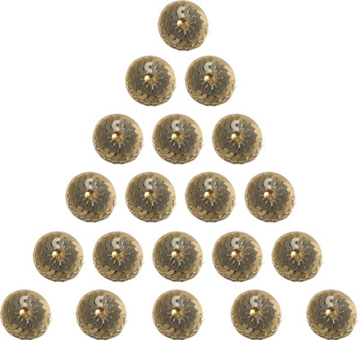 

Fabric and Lace BT083F Metal Buttons(Pack of 20)