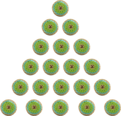 

Fabric and Lace BT083E Metal Buttons(Pack of 20)