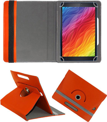 Fastway Flip Cover for iBall Slide Q27 4G 10.1 inch(Orange, Cases with Holder)