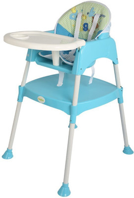 

Mummamia 3 in 1 Baby High Chair Cum Study Set With Detachable Dining Plate & Cushion - Blue(Blue)