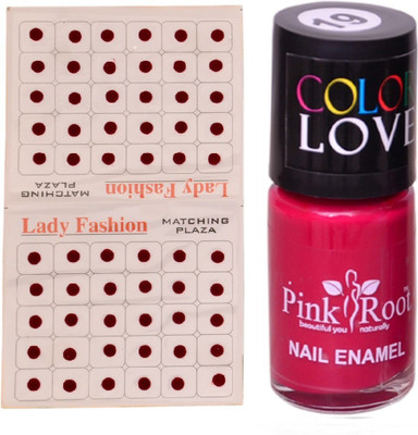 

Pink Root Nail Polish No. 19 (15ml) Lady Fashion No. 12 Maroon Bindi(Set of 2)