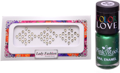 

Pink Root Nail Polish No. 22 (15ml) Lady Fashion No. 06 Stone Bindi(Set of 2)