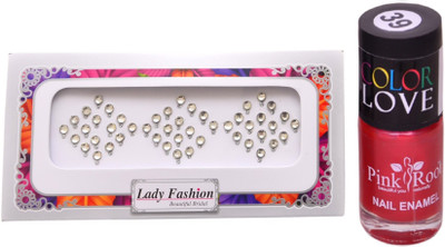 

Pink Root Nail Polish No. 39 (15ml) Lady Fashion No. 06 Stone Bindi(Set of 2)