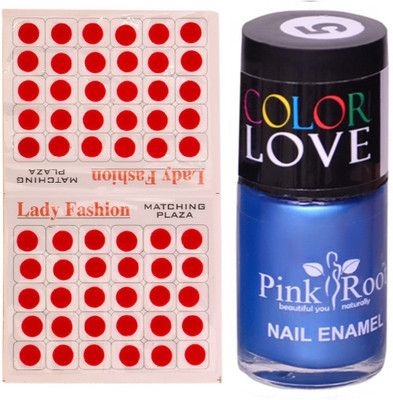 

Pink Root Nail Polish No. 05 (15ml) Lady Fashion No. 09 Red Bindi(Set of 2)