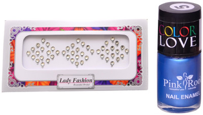 

Pink Root Nail Polish No. 05 (15ml) Lady Fashion No. 06 Stone Bindi(Set of 2)