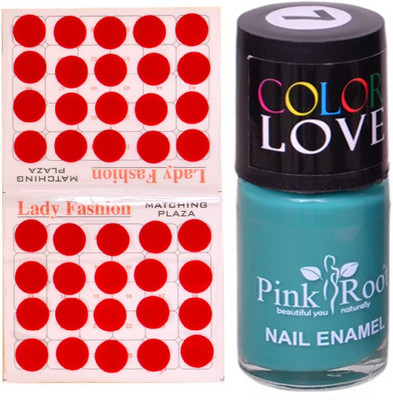 

Pink Root Nail Polish No. 07 (15ml) Lady Fashion No. 07 Red Bindi(Set of 2)