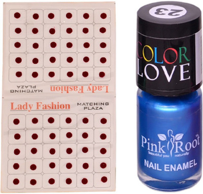 

Pink Root Nail Polish No. 23 (15ml) Lady Fashion No. 12 Maroon Bindi(Set of 2)