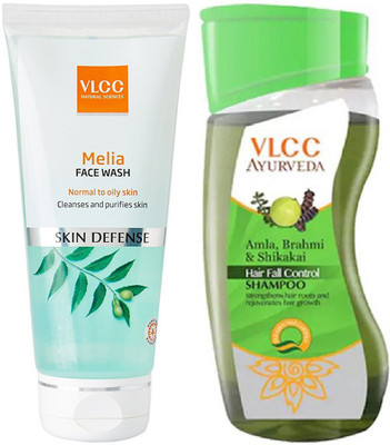 

VLCC Ayurveda Hair Fall Control Shampoo 100ml + Melia Face wash 80ml(Set of 2)
