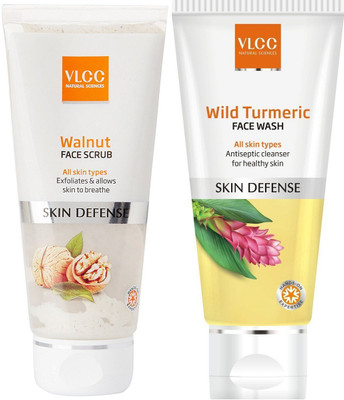 

VLCC Walnut scrub 80gm + Wild turmeric face wash 80ml(Set of 2)