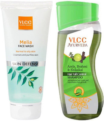 

VLCC Ayurveda Smooth & Shine Shampoo 100ml + Melia face wash 80ml(Set of 2)