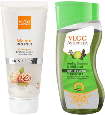 

VLCC Ayurveda Hair Fall Control Shampoo 100ml + Walnut scrub 80gm(Set of 2)