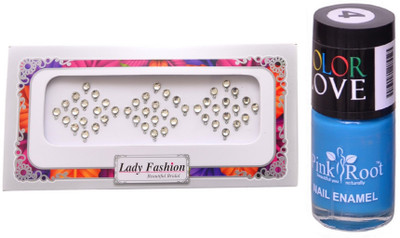 

Pink Root Nail Polish No. 04 (15ml) Lady Fashion No. 06 Stone Bindi(Set of 2)