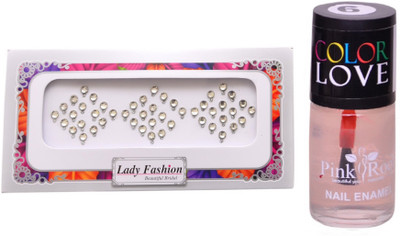

Pink Root Nail Polish No. 06 (15ml) Lady Fashion No. 06 Stone Bindi(Set of 2)