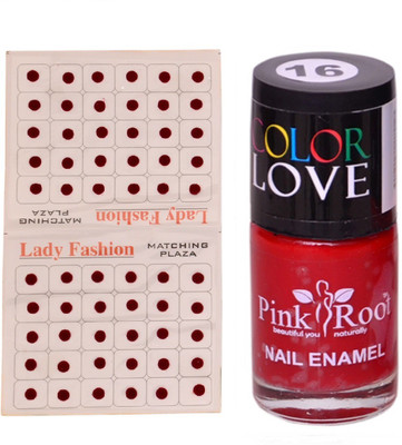 

Pink Root Nail Polish No. 16 (15ml) Lady Fashion No. 12 Maroon Bindi(Set of 2)