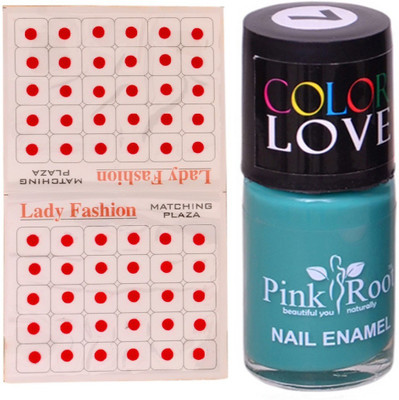 

Pink Root Nail Polish No. 07 (15ml) Lady Fashion No. 08 Red Bindi(Set of 2)