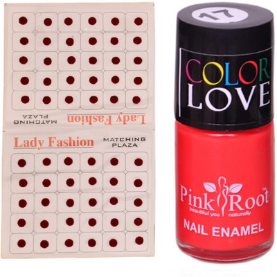 

Pink Root Nail Polish No. 17 (15ml) Lady Fashion No. 12 Maroon Bindi(Set of 2)