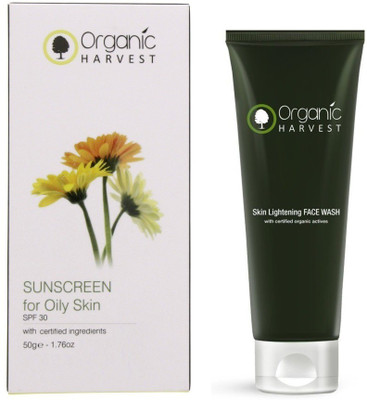 

Organic Sunscreen Spf 30 For Oily Skin + Skin Lightening Face Wash(Set of 2)