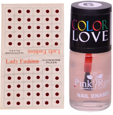

Pink Root Nail Polish No. 06 (15ml) Lady Fashion No. 12 Maroon Bindi(Set of 2)