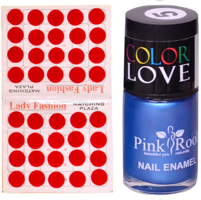 

Pink Root Nail Polish No. 05 (15ml) Lady Fashion No. 07 Red Bindi(Set of 2)