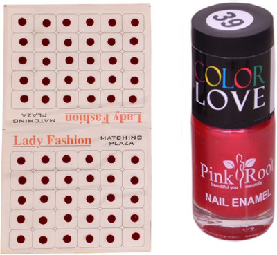

Pink Root Nail Polish No. 39 (15ml) Lady Fashion No. 12 Maroon Bindi(Set of 2)