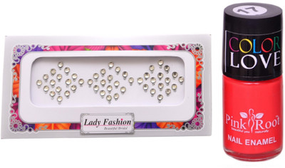 

Pink Root Nail Polish No. 17 (15ml) Lady Fashion No. 06 Stone Bindi(Set of 2)
