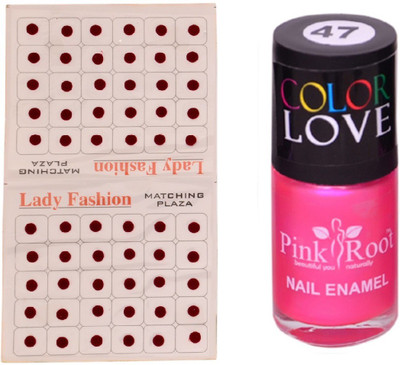 

Pink Root Nail Polish No. 47 (15ml) Lady Fashion No. 12 Maroon Bindi(Set of 2)