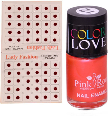 Pink Root Nail Polish No. 12 (15ml) Lady Fashion No. 12 Maroon Bindi(Set of 2)