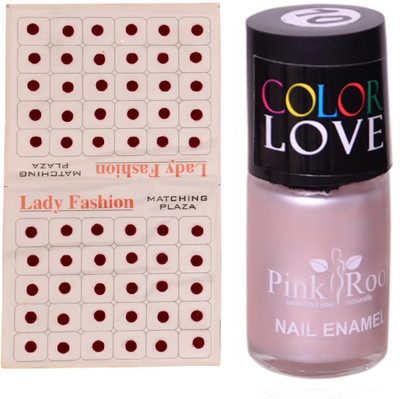 

Pink Root Nail Polish No. 10 (15ml) Lady Fashion No. 12 Maroon Bindi(Set of 2)