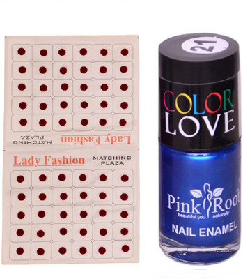 

Pink Root Nail Polish No. 21 (15ml) Lady Fashion No. 12 Maroon Bindi(Set of 2)