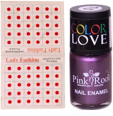 

Pink Root Nail Polish No. 15 (15ml) Lady Fashion No. 08 Red Bindi(Set of 2)