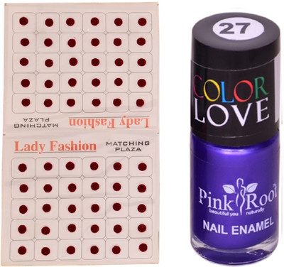 

Pink Root Nail Polish No. 27 (15ml) Lady Fashion No. 12 Maroon Bindi(Set of 2)
