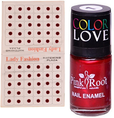 

Pink Root Nail Polish No. 01 (15ml) Lady Fashion No. 12 Maroon Bindi(Set of 2)