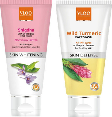 

VLCC Snigdha face wash 100gm + Wild turmeric face wash 80ml(Set of 2)