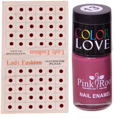 

Pink Root Nail Polish No. 13 (15ml) Lady Fashion No. 12 Maroon Bindi(Set of 2)