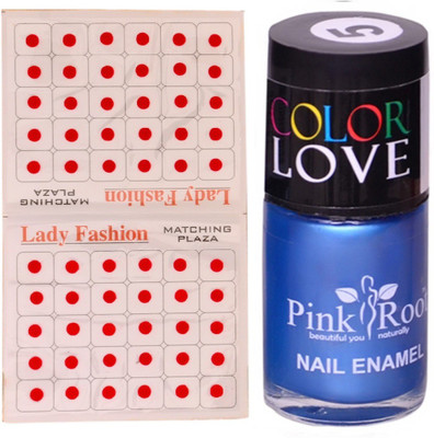 

Pink Root Nail Polish No. 05 (15ml) Lady Fashion No. 08 Red Bindi(Set of 2)