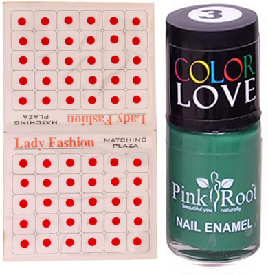 

Pink Root Nail Polish No. 03 (15ml) Lady Fashion No. 08 Red Bindi(Set of 2)