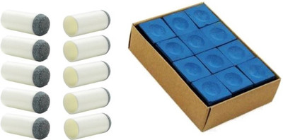 

Laxmi Ganesh Billiard LGB 1196654 COMBO OF BLUE CHALK & SliP ON TIP 9MM (10PCS) Snooker, Pool, Billiards Cue Stick(Microfibre)