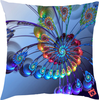 ME&YOU Microfibre Abstract Cushion Pack of 1(Multicolor)
