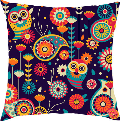 ME&YOU Microfibre Abstract Cushion Pack of 1(Multicolor)