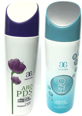 

Arochem Pds and H2o Deodorant Spray - For Men & Women(400 ml, Pack of 2)