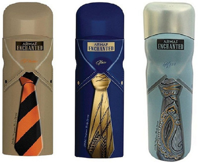 

Armaf Enchanted Prime + Jazz + Aqua Body Spray - For Men & Women(200 ml, Pack of 3)