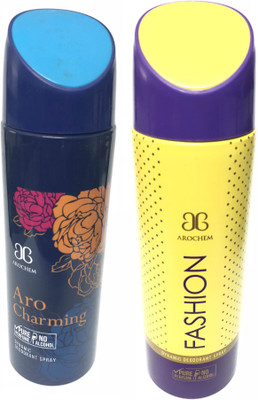 

Arochem Charming and Fashion Deodorant Spray - For Men & Women(400 ml, Pack of 2)