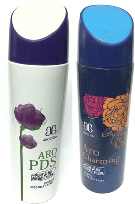 

Arochem Pds and Charming Deodorant Spray - For Men & Women(400 ml, Pack of 2)