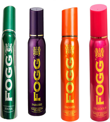 

Fogg VICTOR DEODORANT 120 ML+DELICIOUS DEODORANT 120 ML+PARADISE DEODORANT 120 ML+FOCUS DEODORANT 120 ML Deodorant Spray - For Men & Women(120 ml, Pack of 4)