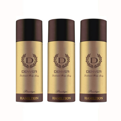Denver Prestige 3 pack Body Spray - For Men(165 ml, Pack of 3)