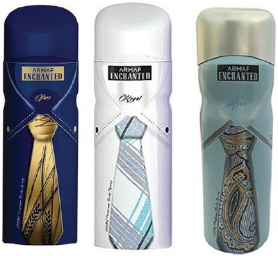 

Armaf Enchanted Jazz + Royal + Aqua Body Spray - For Men & Women(200 ml, Pack of 3)