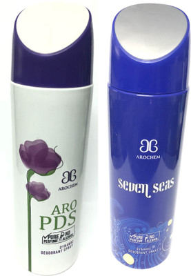 

Arochem Pds and Seven Seas Deodorant Spray - For Men & Women(400 ml, Pack of 2)
