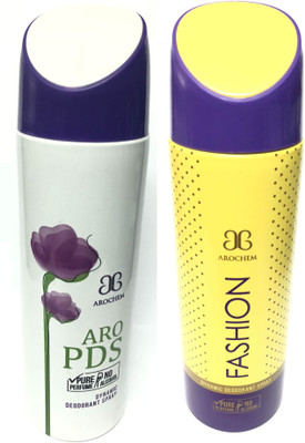 

Arochem Pds and Fashion Deodorant Spray - For Men & Women(400 ml, Pack of 2)